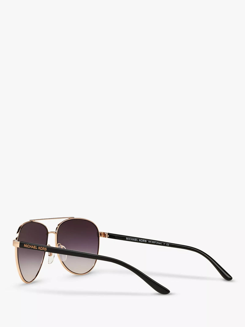 Michael Kors aviator sunglasses rose gold metal frame (British brand)