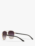 Michael Kors aviator sunglasses rose gold metal frame (British brand)