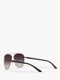 Michael Kors aviator sunglasses rose gold metal frame (British brand)
