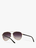 Michael Kors aviator sunglasses rose gold metal frame (British brand)