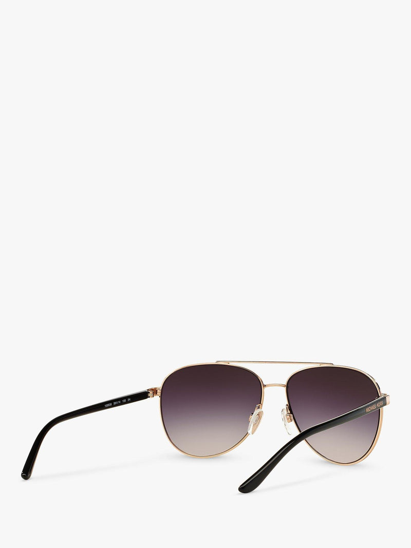 Michael Kors aviator sunglasses rose gold metal frame (British brand)