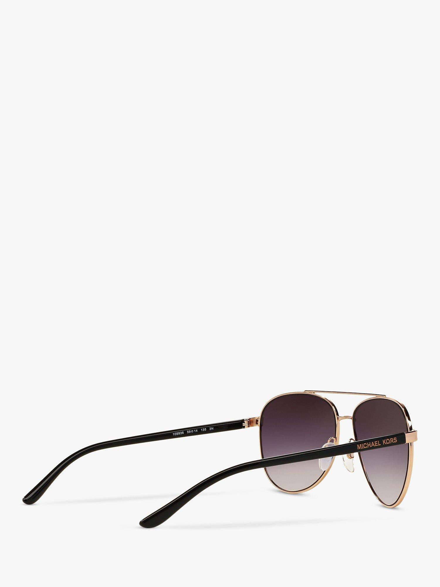 Michael Kors aviator sunglasses rose gold metal frame (British brand)