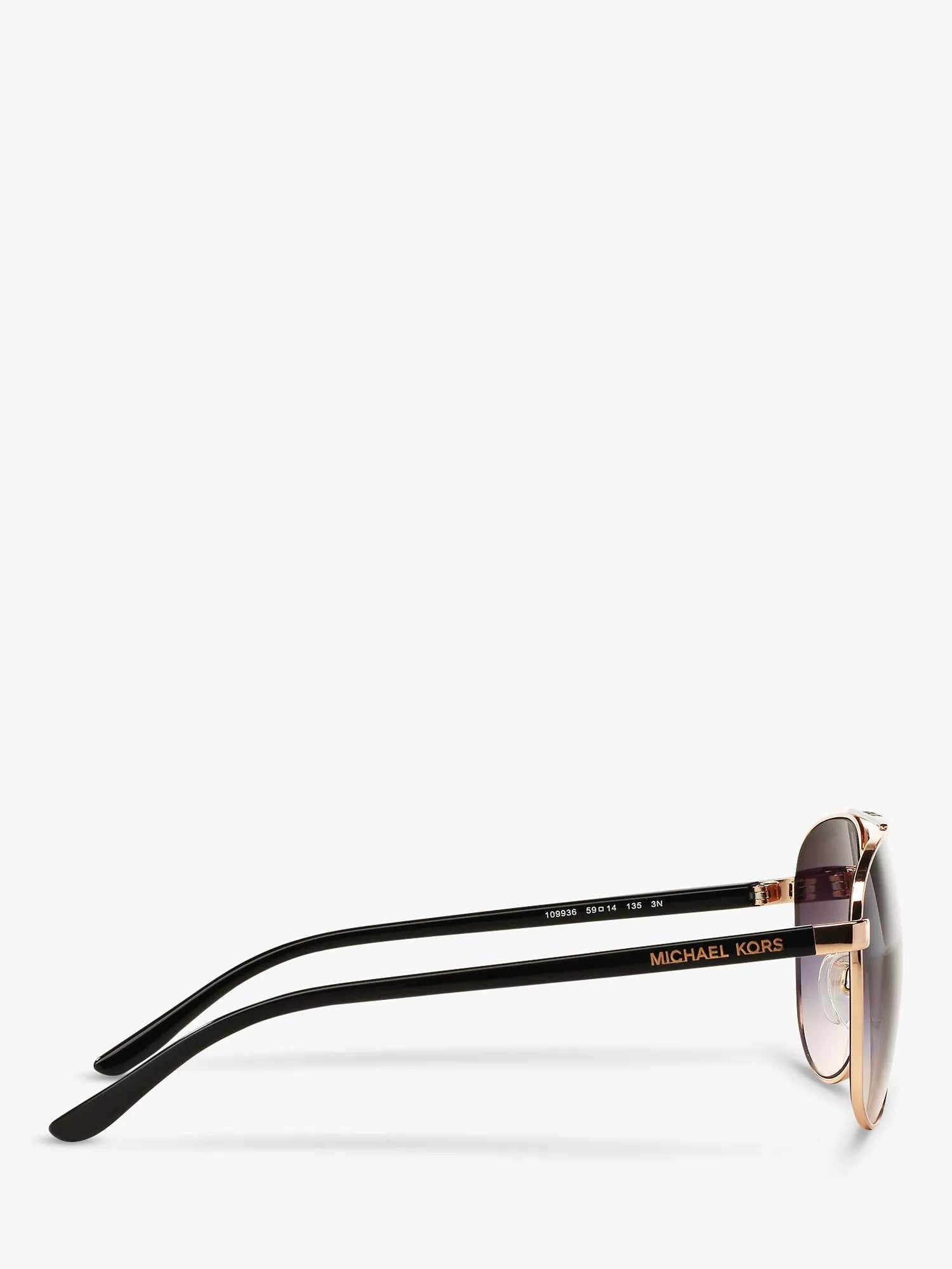 Michael Kors aviator sunglasses rose gold metal frame (British brand)