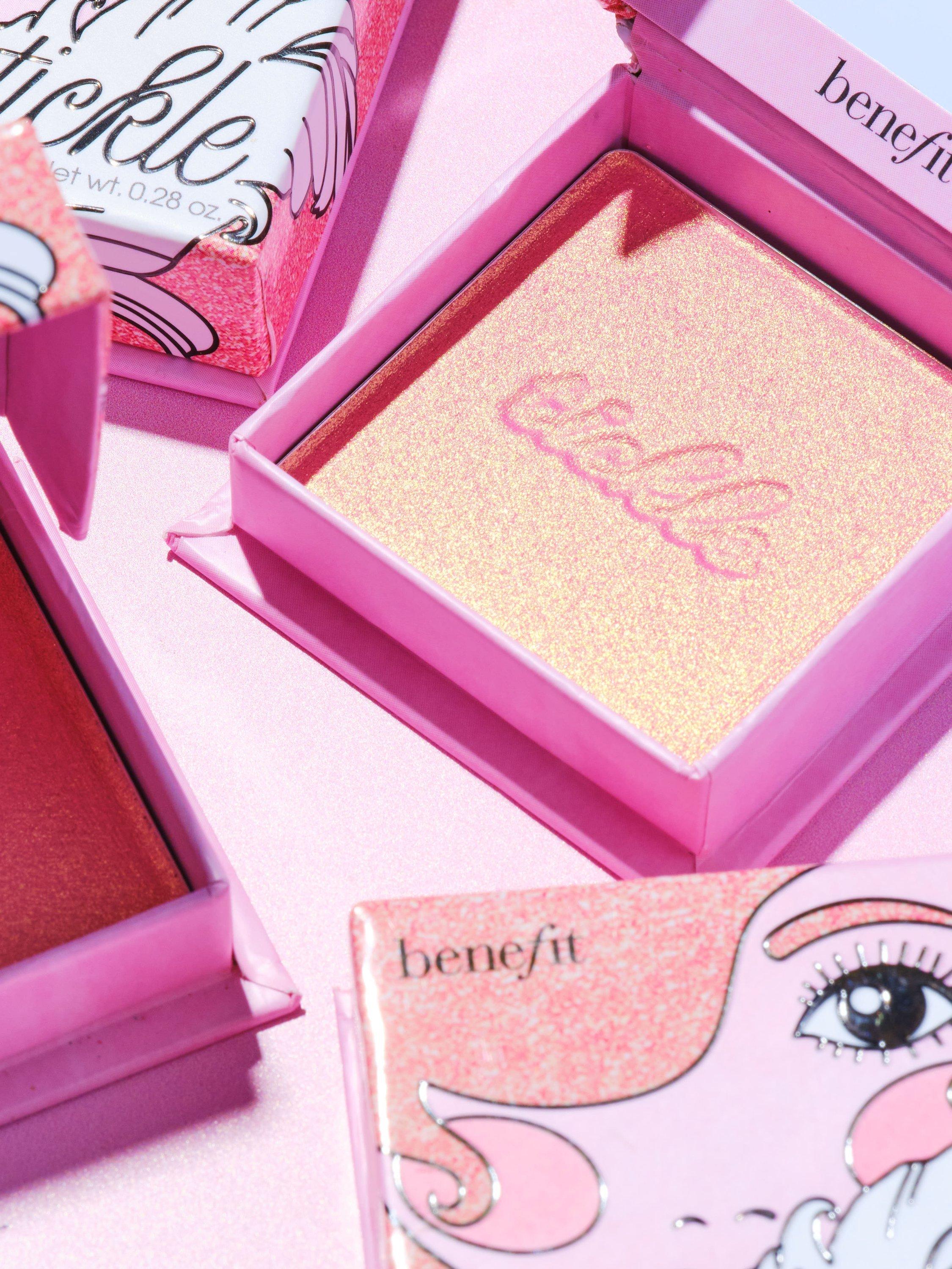 Benefit Tickle highlighter in golden pink, imported from the UK