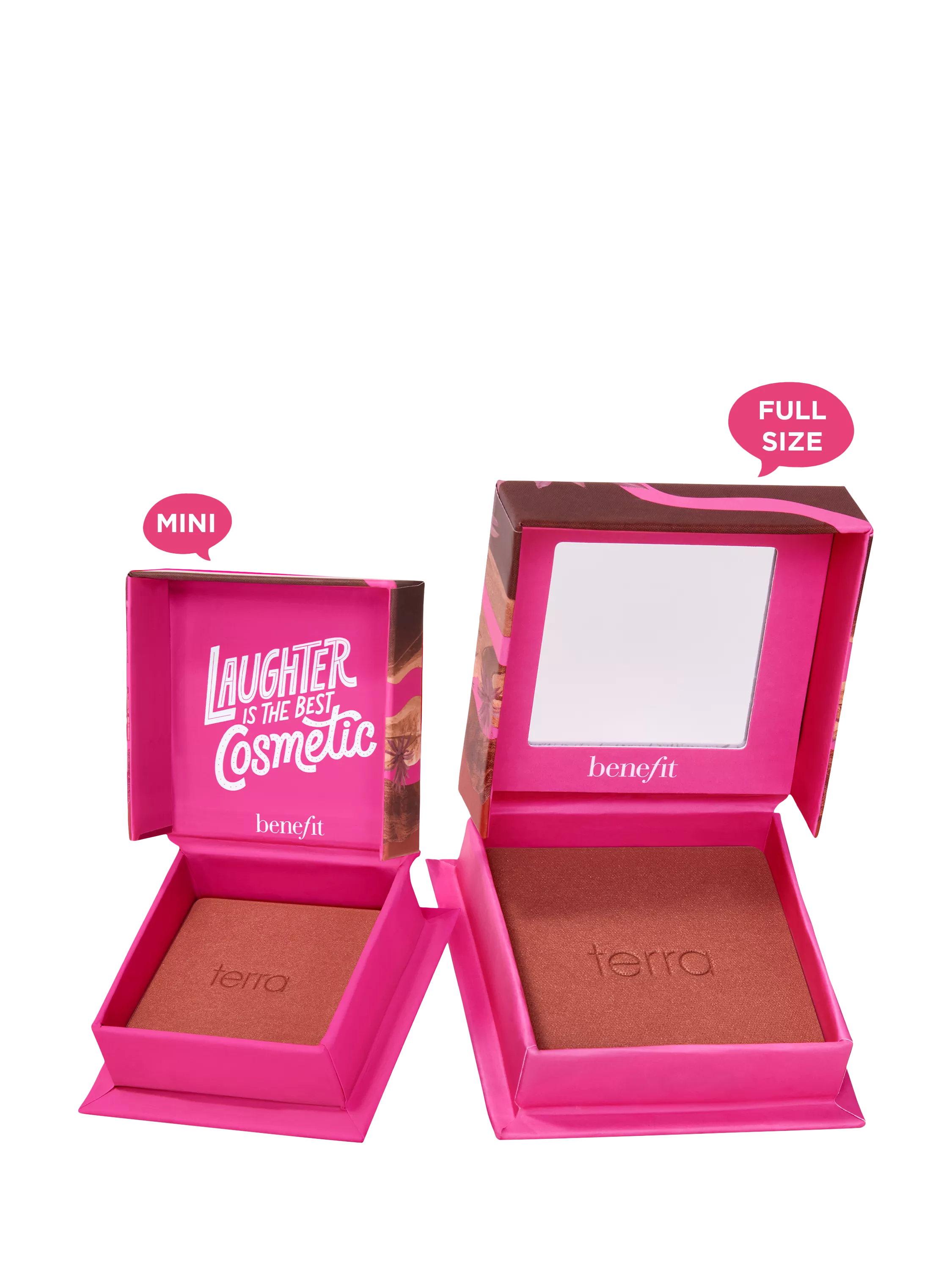 Benefit Terra powder blush in terracotta golden brick-red shade - British product