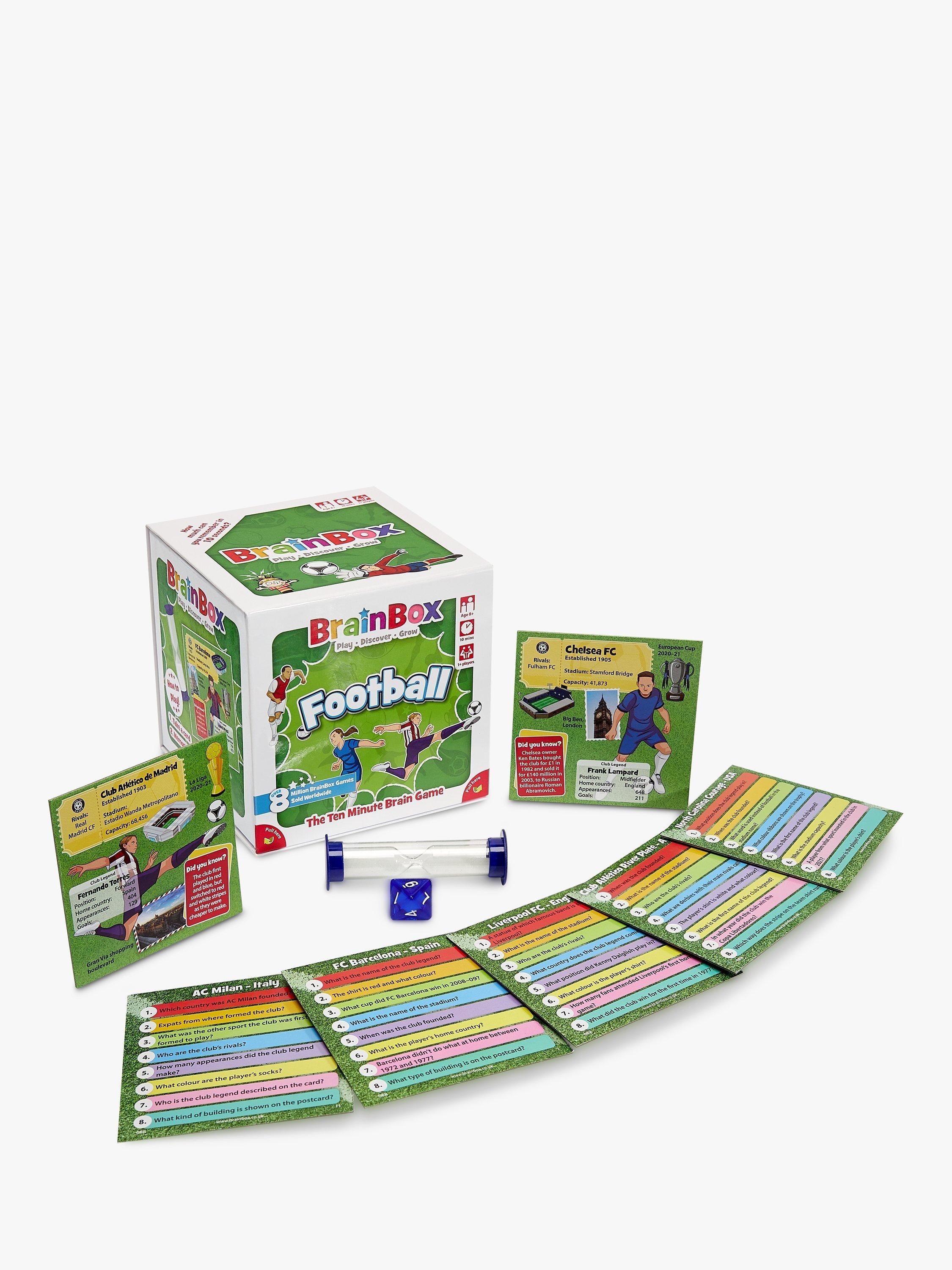 BrainBox football card memory game, UK version