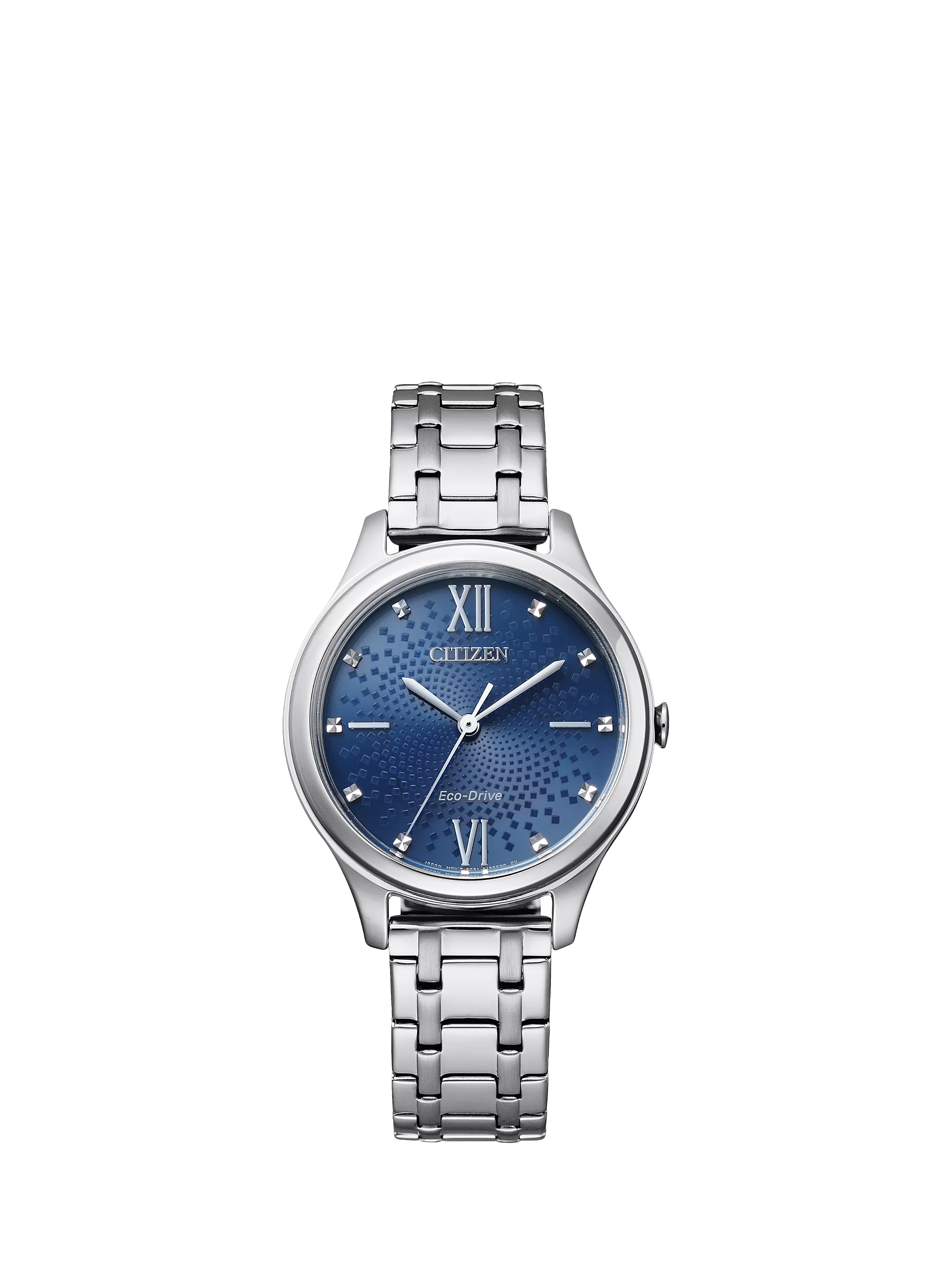 Citizen Eco-Drive women's watch blue dial stainless steel 32mm (British brand)