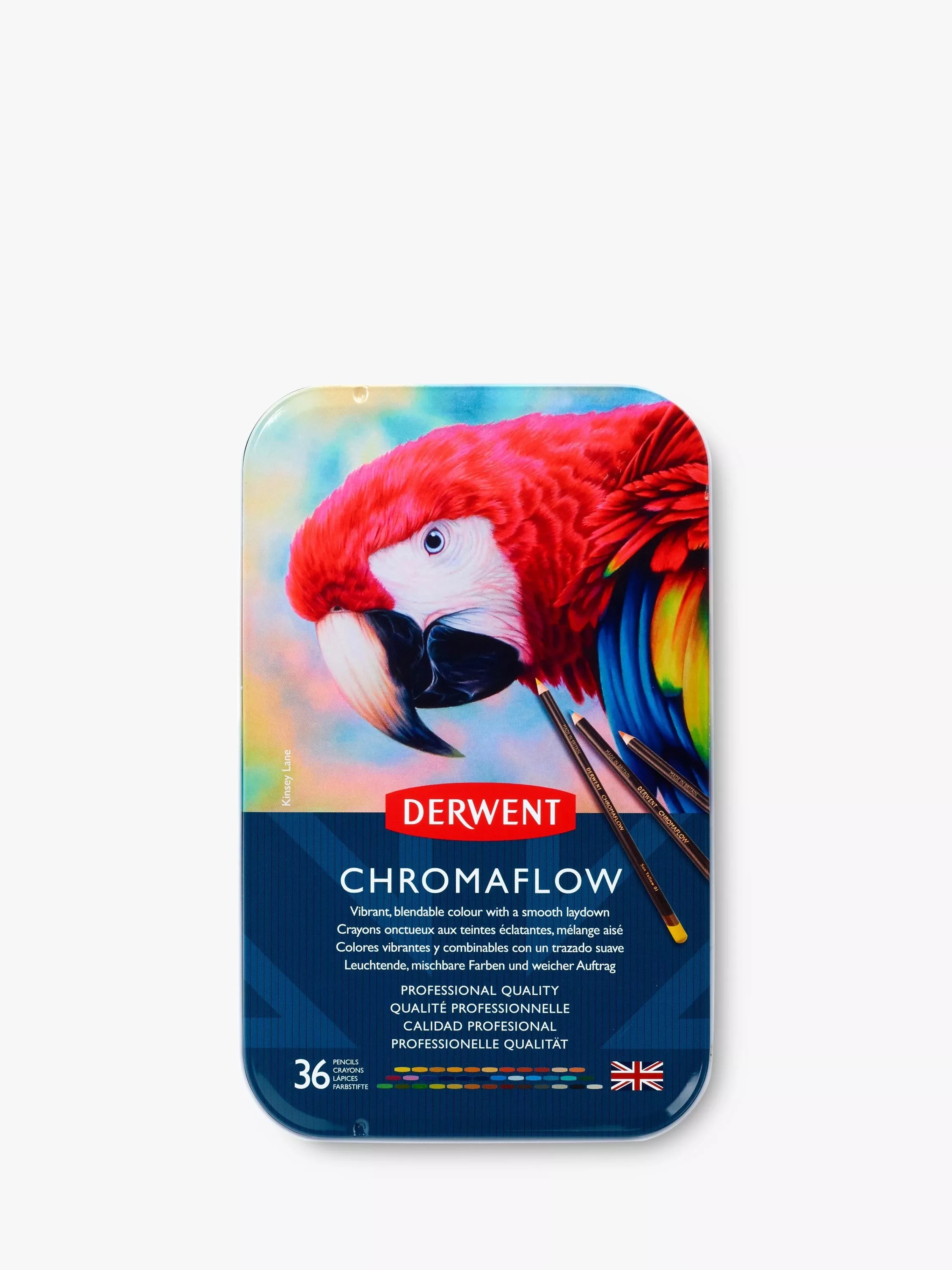 Derwent Chromaflow set of 36 coloured pencils, imported from the UK