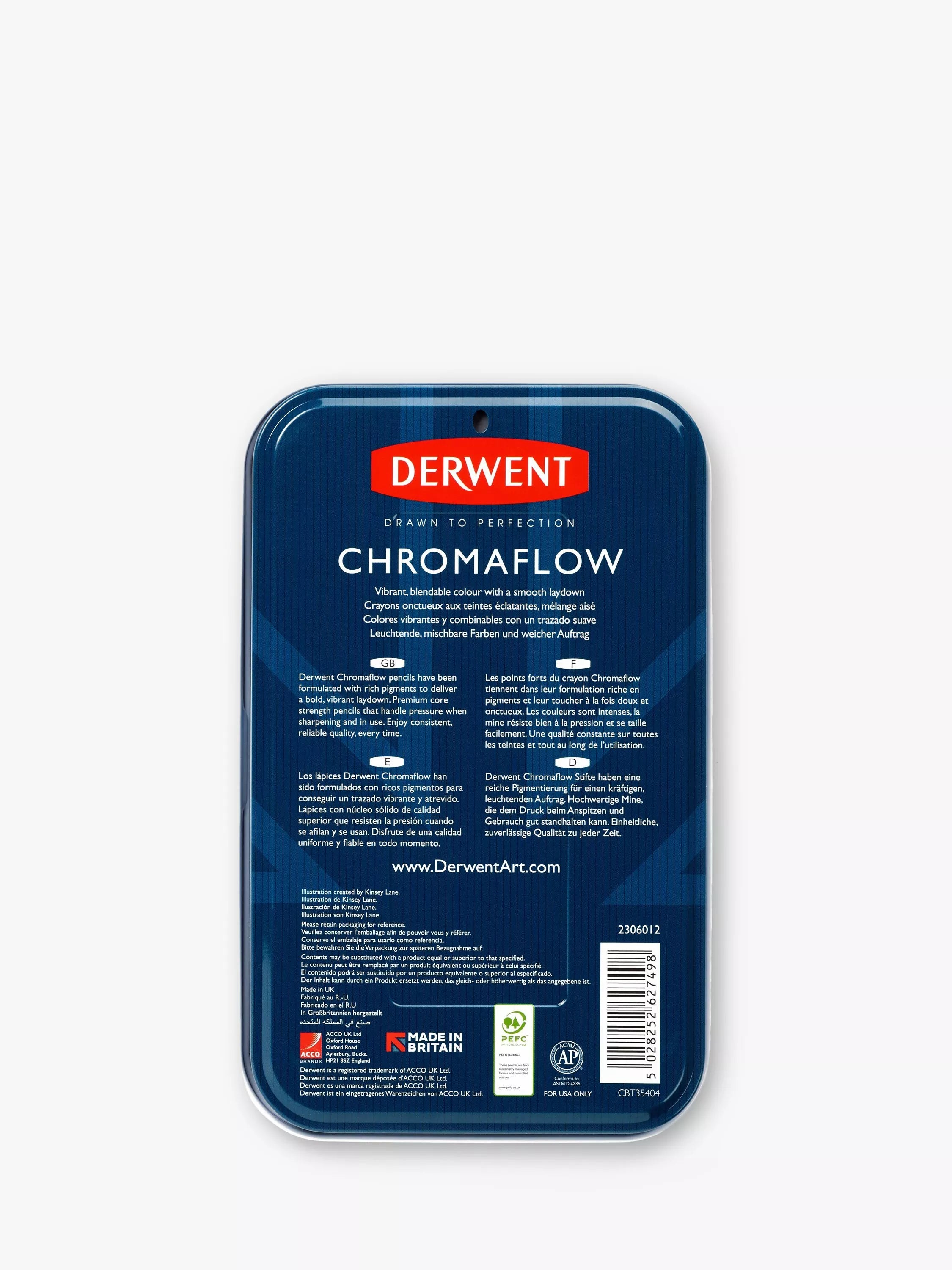 Derwent Chromaflow set of 36 coloured pencils, imported from the UK
