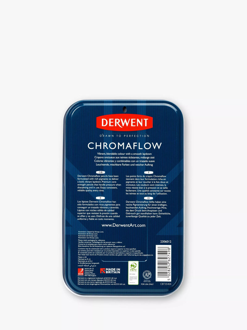 Derwent Chromaflow set of 36 coloured pencils, imported from the UK