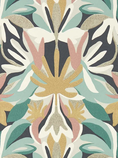 John Lewis Harlequin Melora Wallpaper Patterned Wall Covering Metallic Damask Design- Buy online at McGrocer