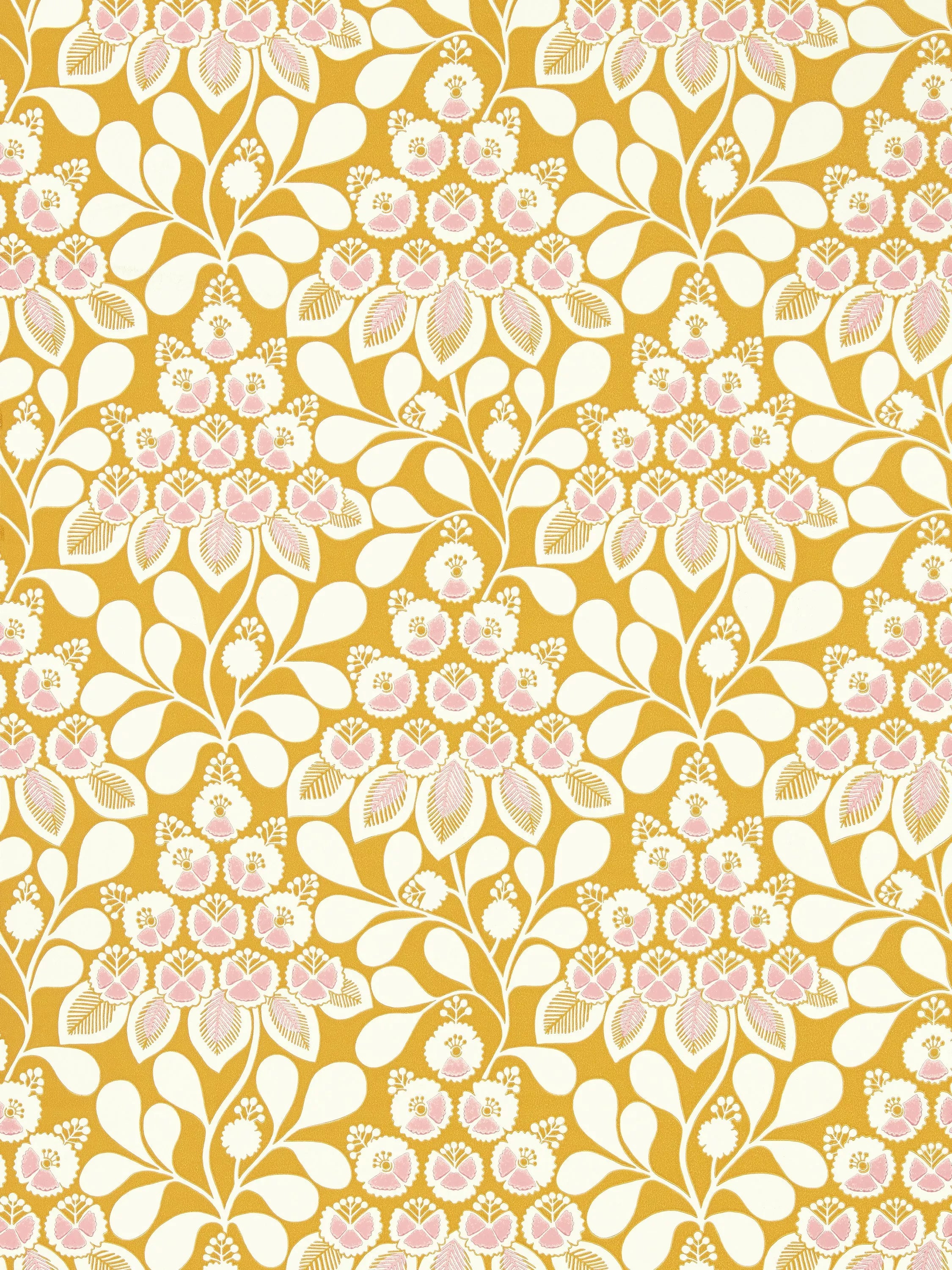 Scion Elsa wallpaper yellow blush pink roll 10m x 52cm (British brand)