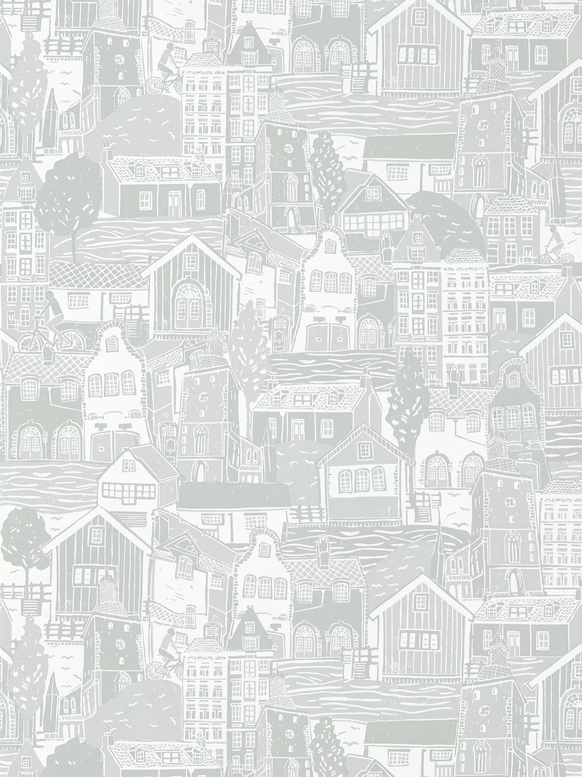 Scion Stockholm wallpaper lino-cut design 10m x 52cm, imported from the UK