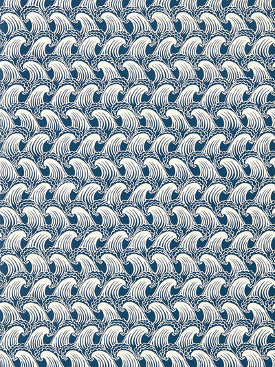 John Lewis Indigo Blå Havbølge Tapet Inspirert av Arts and Crafts - Kjøp online hos McGrocer