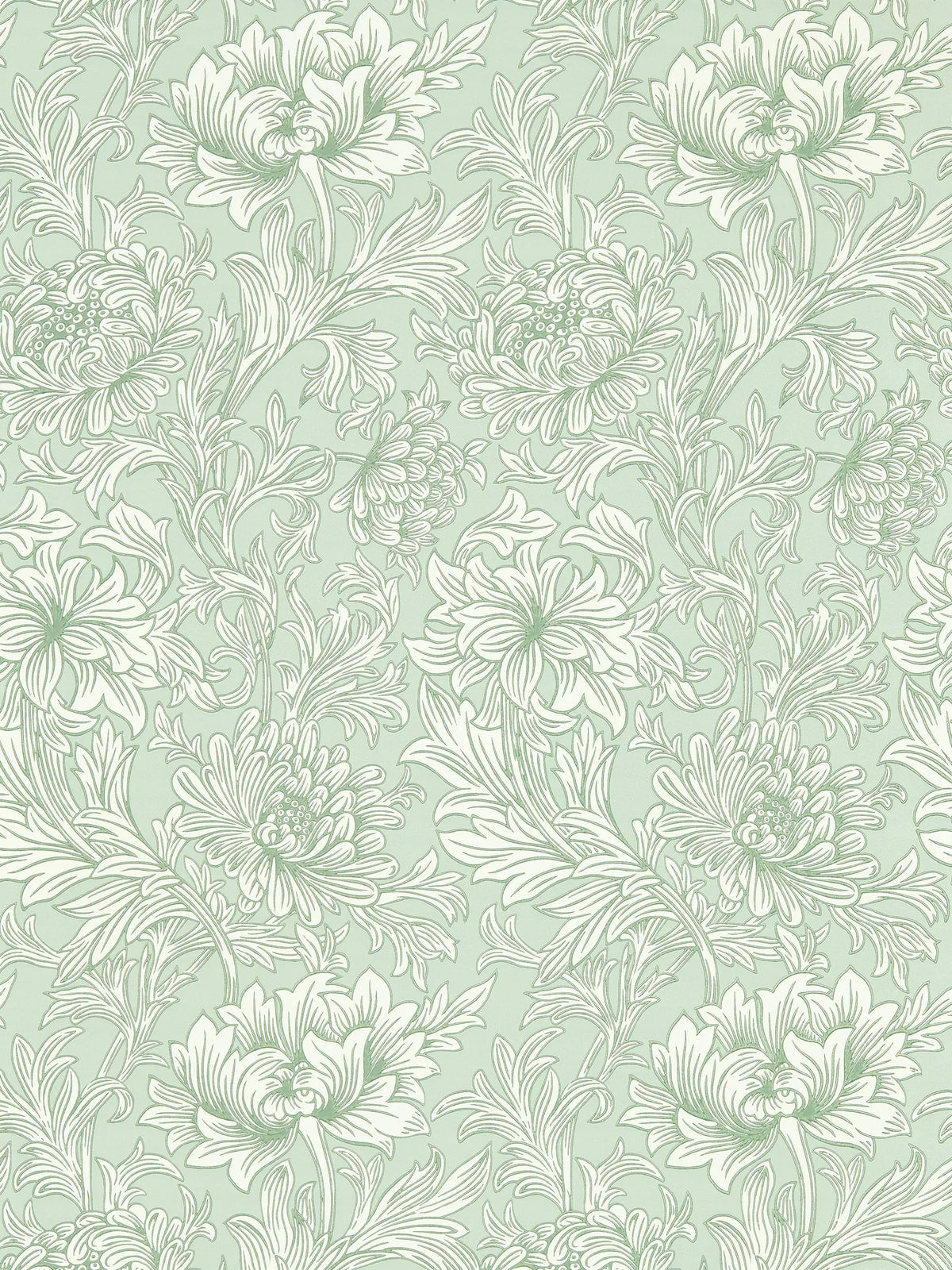 Morris & Co. Chrysanthemum Toile wallpaper L10m x W52cm (British brand)