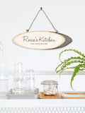 Treat Republic personalised rustic wood kitchen sign Natural (British brand)