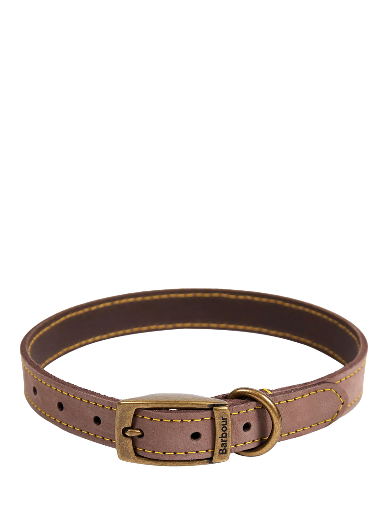 Barbour dog collar mid brown large, imported from the UK
