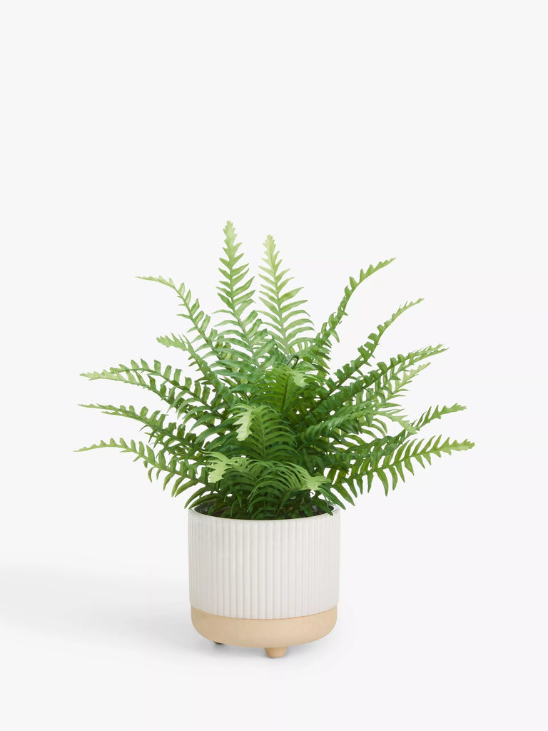 John Lewis Artificial Fern Bush in Ceramic Pot