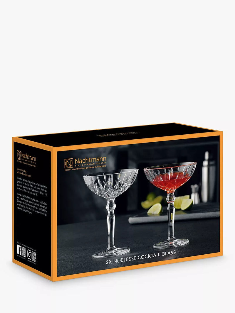 Nachtmann Noblesse 180ml cocktail glasses set of 2 - British product