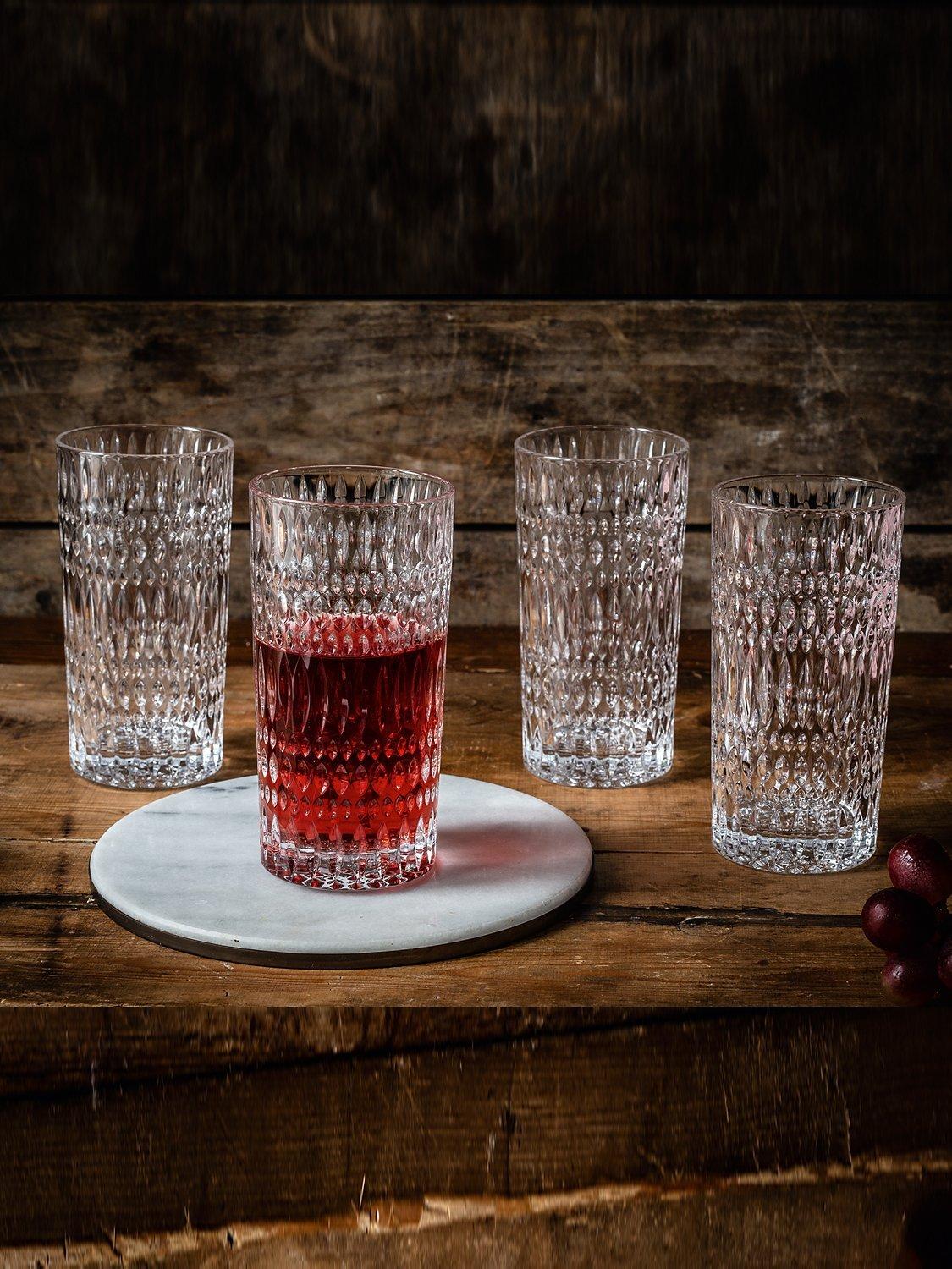 Nachtmann Ethno highball crystal glass set of 4 434ml (British brand)