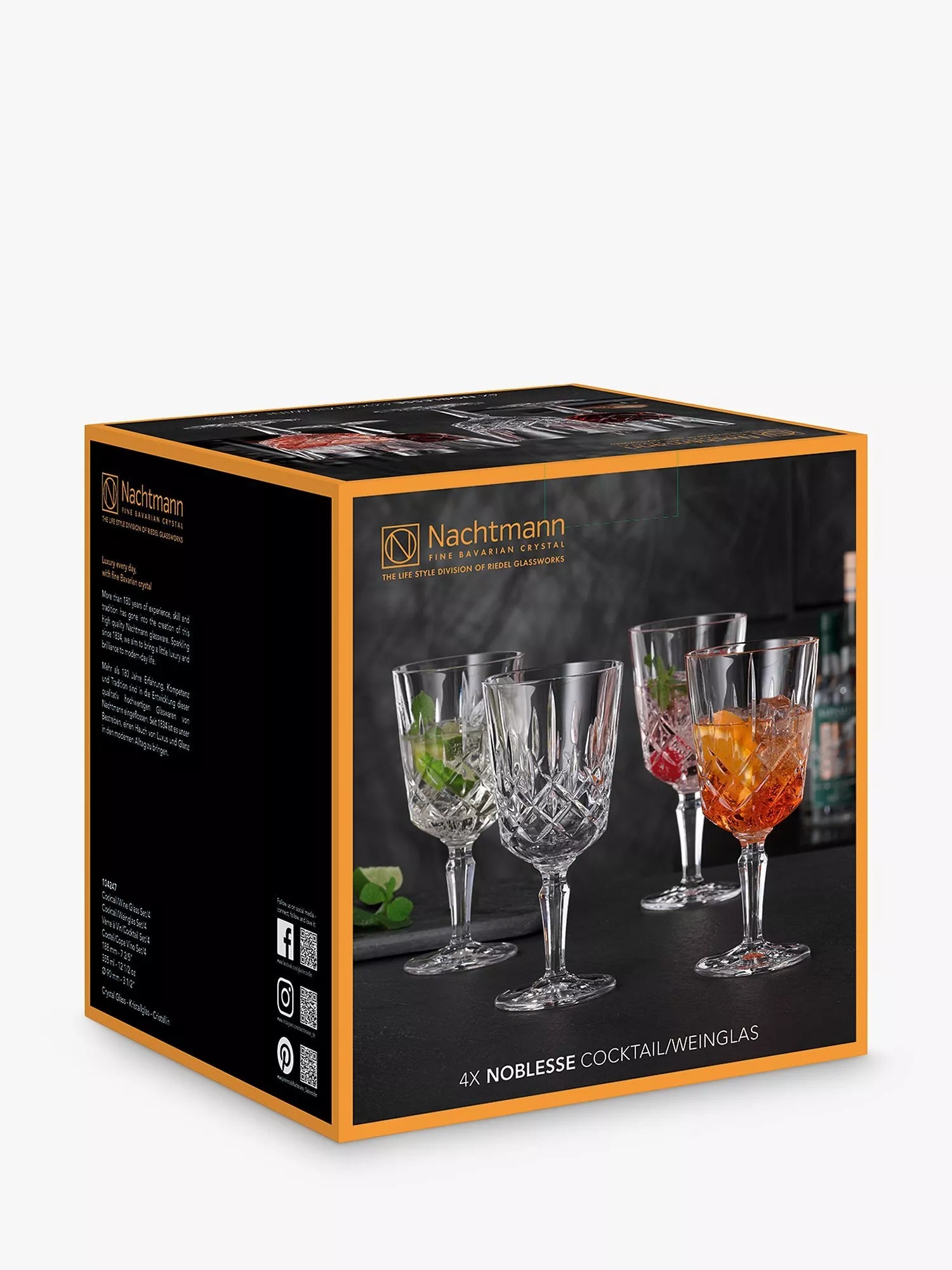 Nachtmann Noblesse crystal wine glass set 355ml (British brand)