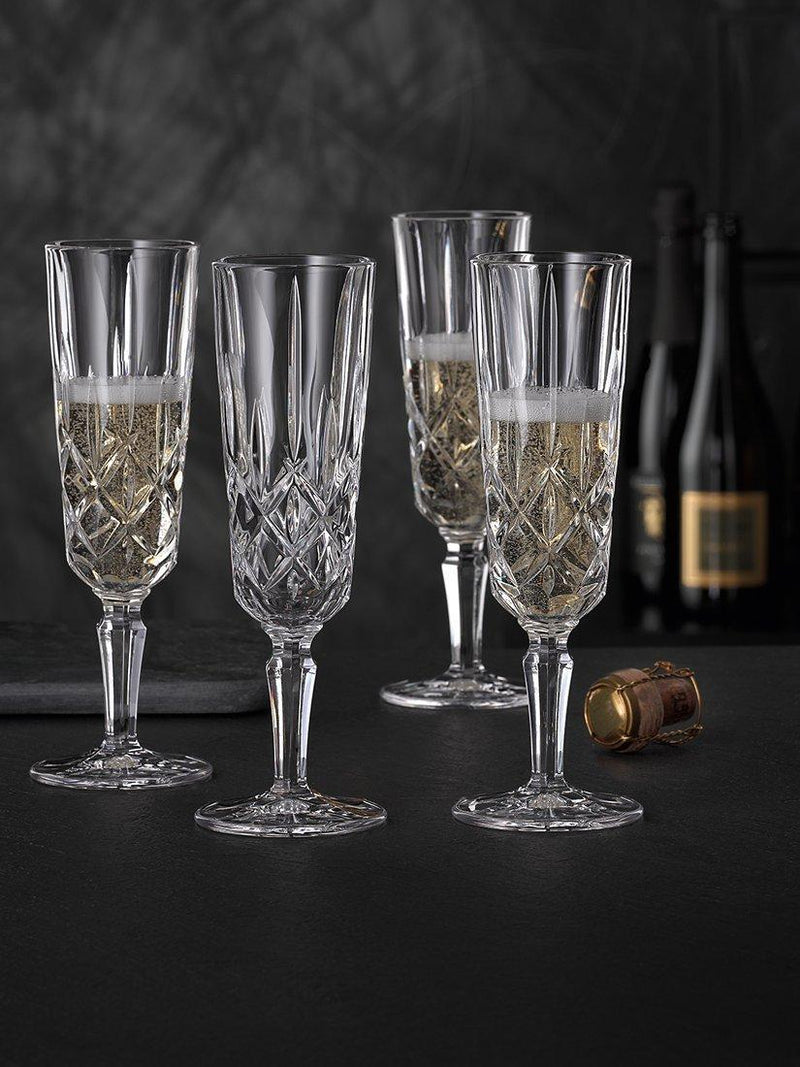 Nachtmann Noblesse crystal champagne flutes set of 4 155ml, imported from the UK