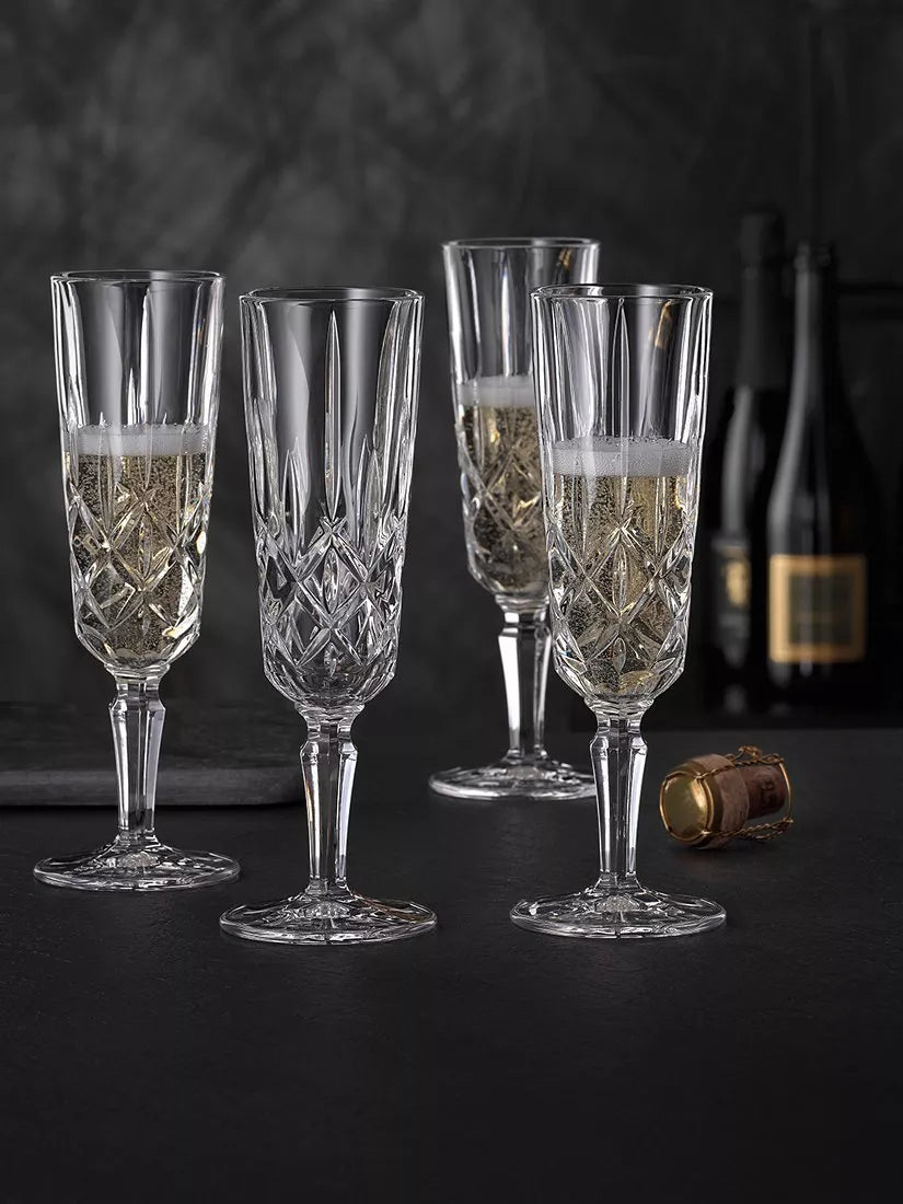 Nachtmann Noblesse crystal champagne flutes set of 4 155ml, imported from the UK