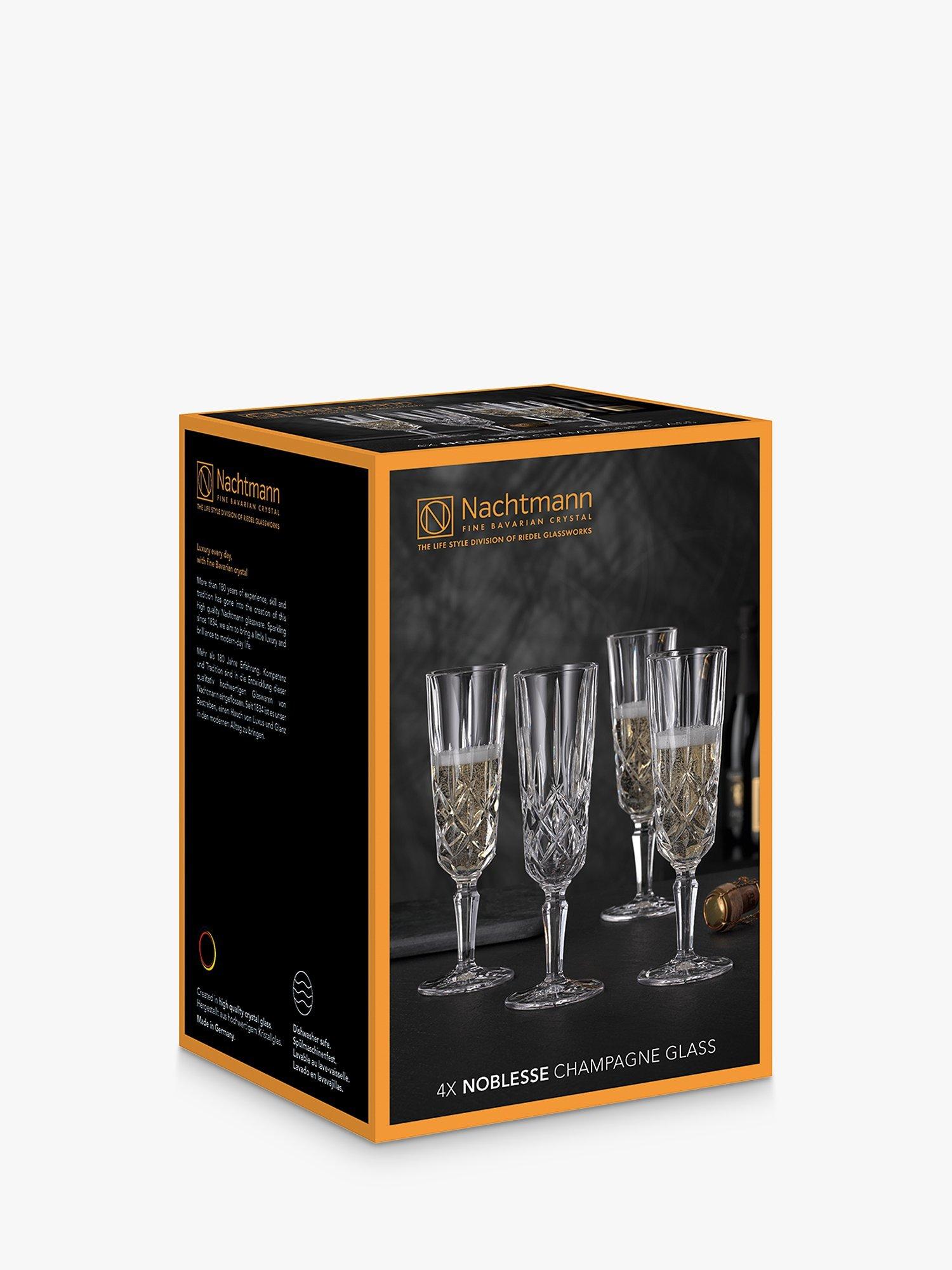 Nachtmann Noblesse crystal champagne flutes set of 4 155ml, imported from the UK