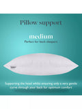 EarthKind recycled feather down medium pillow standard, imported from the UK