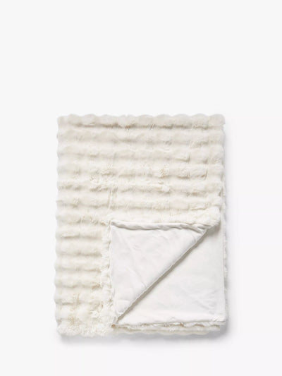 John Lewis Luxury Textured Faux Fur Throw for Cosy Nights- Buy online at McGrocer