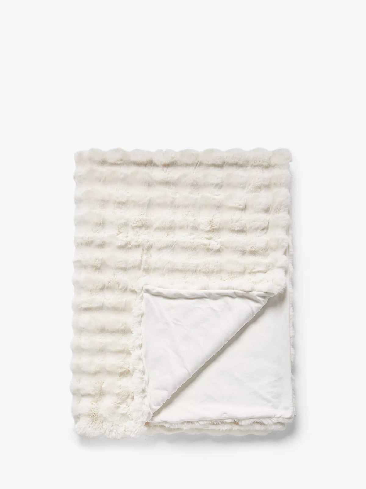 John Lewis wave fur throw with textured faux fur, UK version