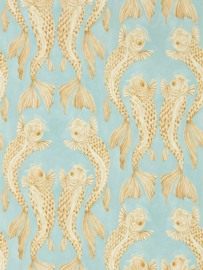 Art Deco Koi Carp Design Wallpaper
