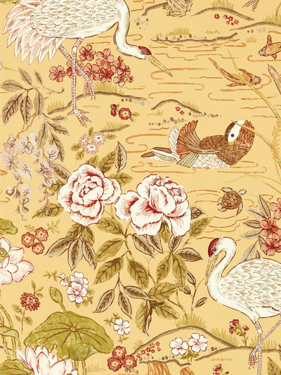 John Lewis Sanderson Crane & Frog Wallpaper- Buy online at McGrocer