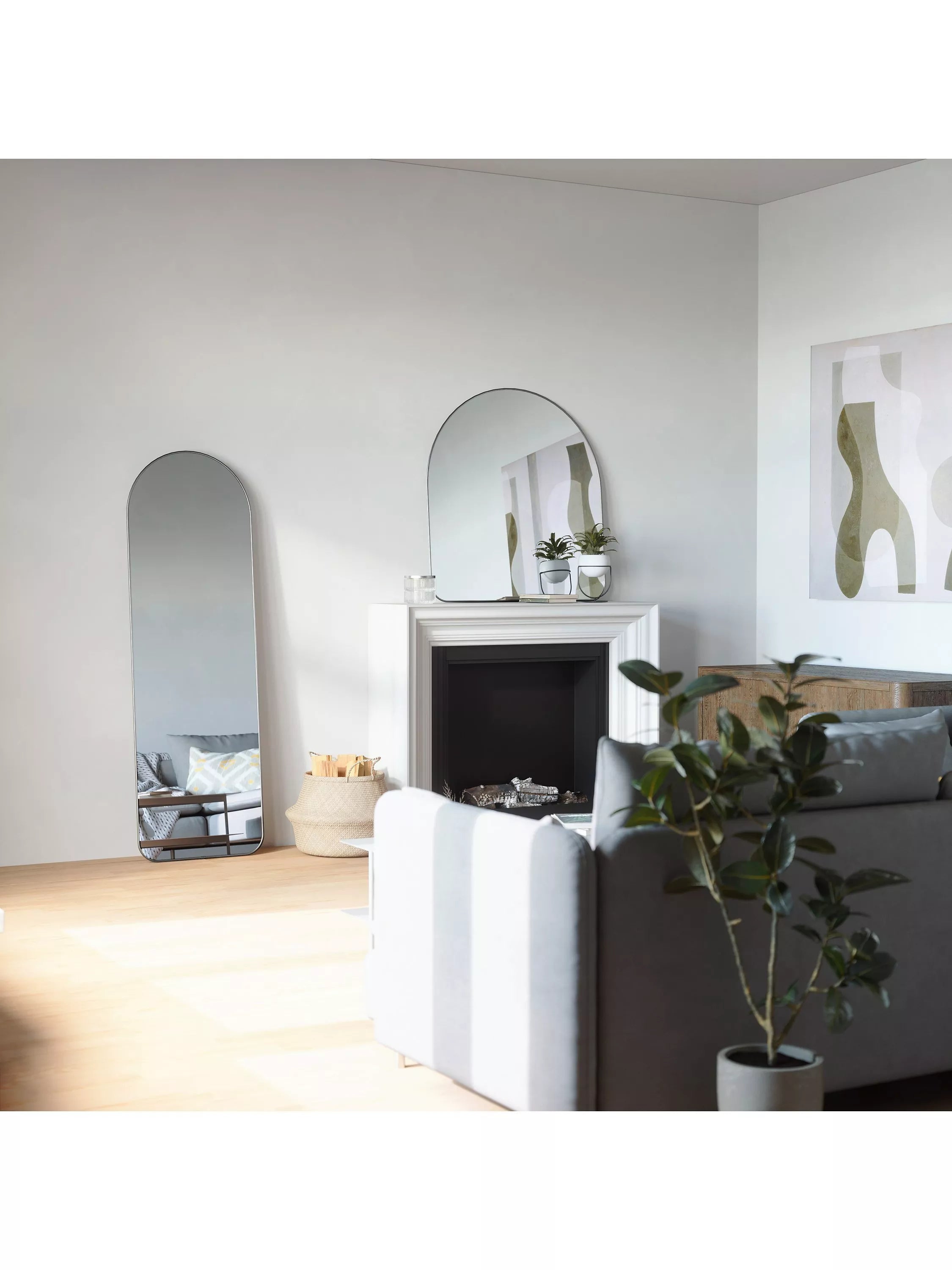 Umbra titanium arch leaner mirror 158x51cm (British brand)