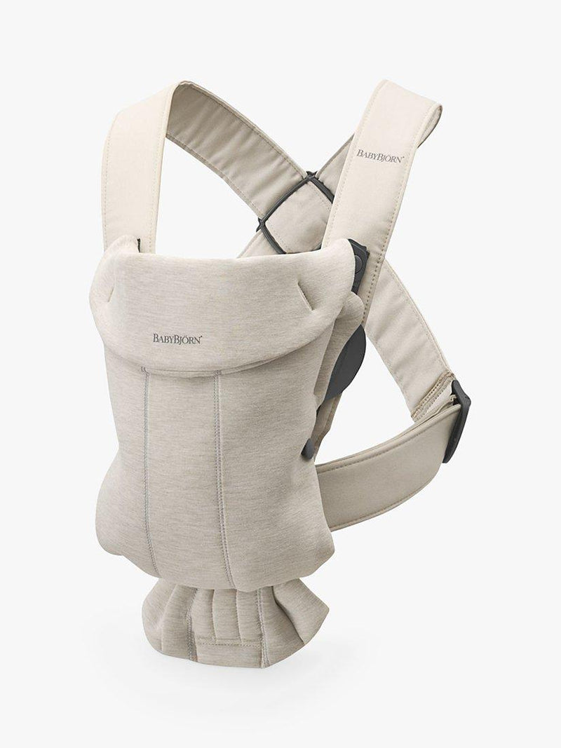BabyBjörn baby mini carrier in light beige for newborns to 1 year - British product
