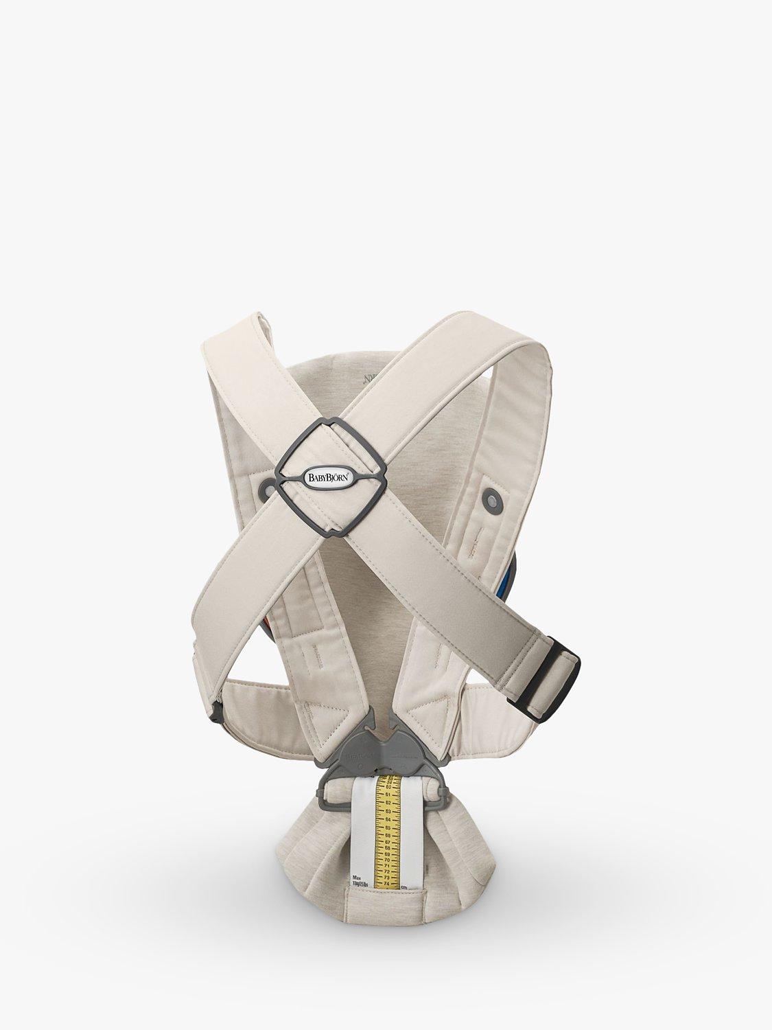 BabyBjörn baby mini carrier in light beige for newborns to 1 year - British product