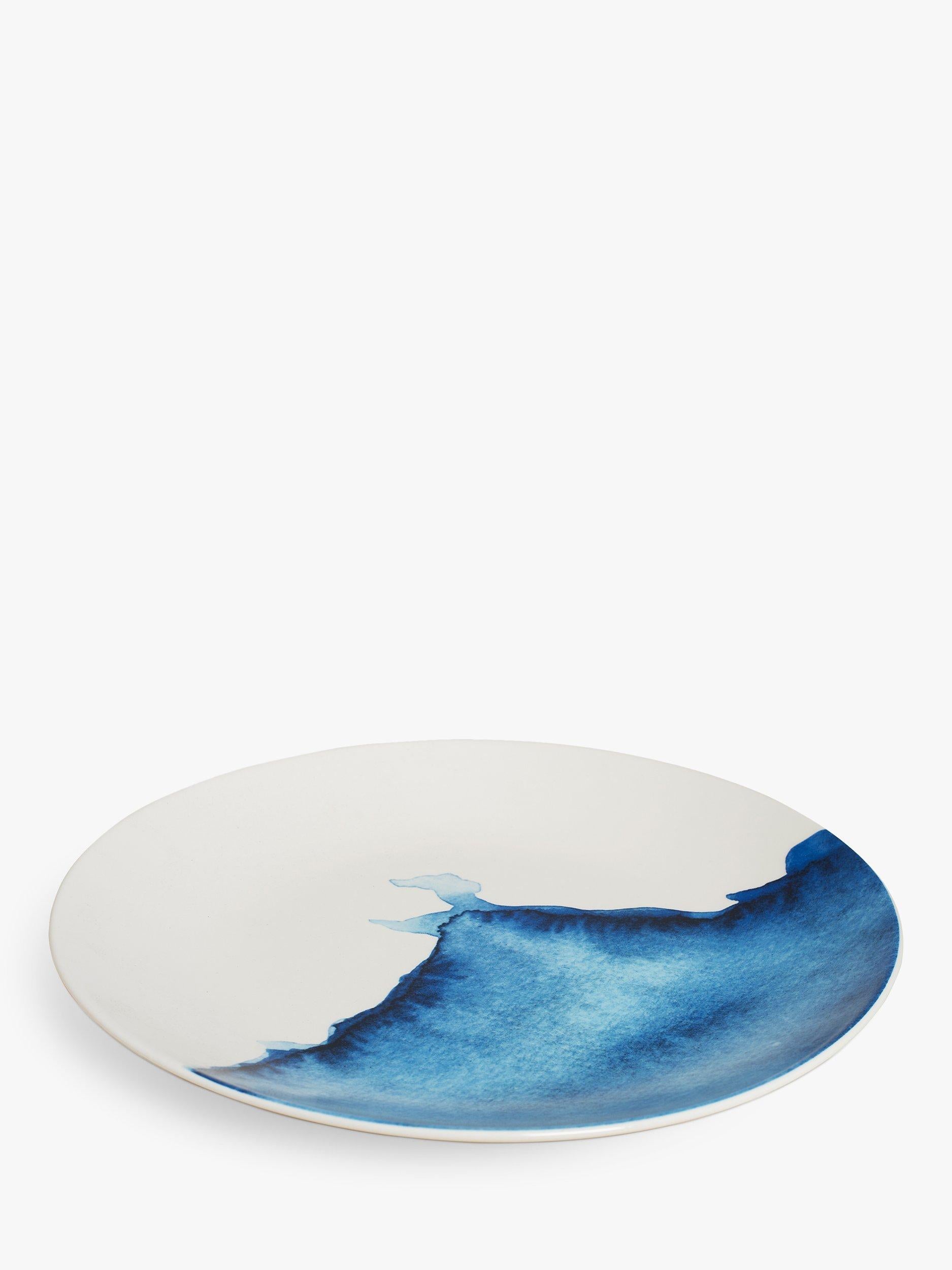 Rick Stein bone china round platter 36cm blue and white (British brand)