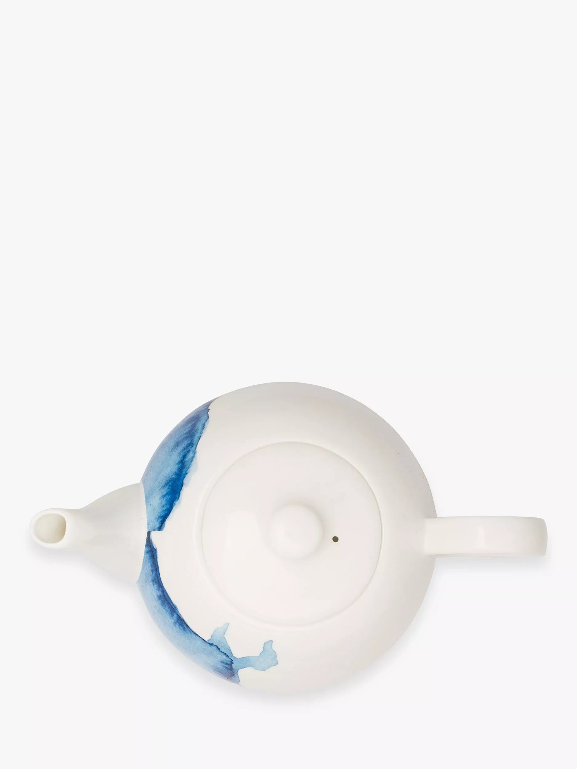 Rick Stein bone china teapot Coves of Cornwall blue white 1.35L, UK version