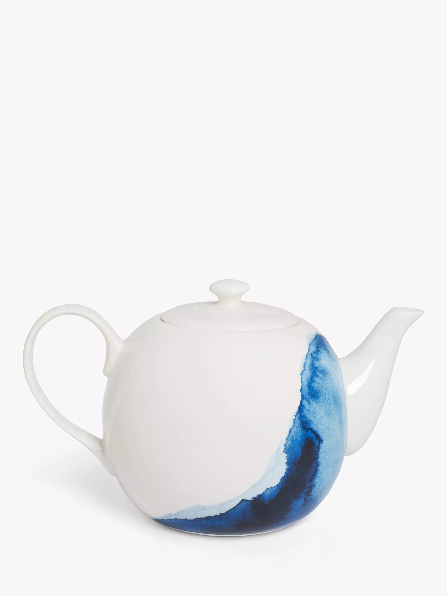 Rick Stein bone china teapot Coves of Cornwall blue white 1.35L, UK version