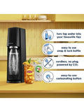 SodaStream Terra black sparkling water maker with bottles - British product