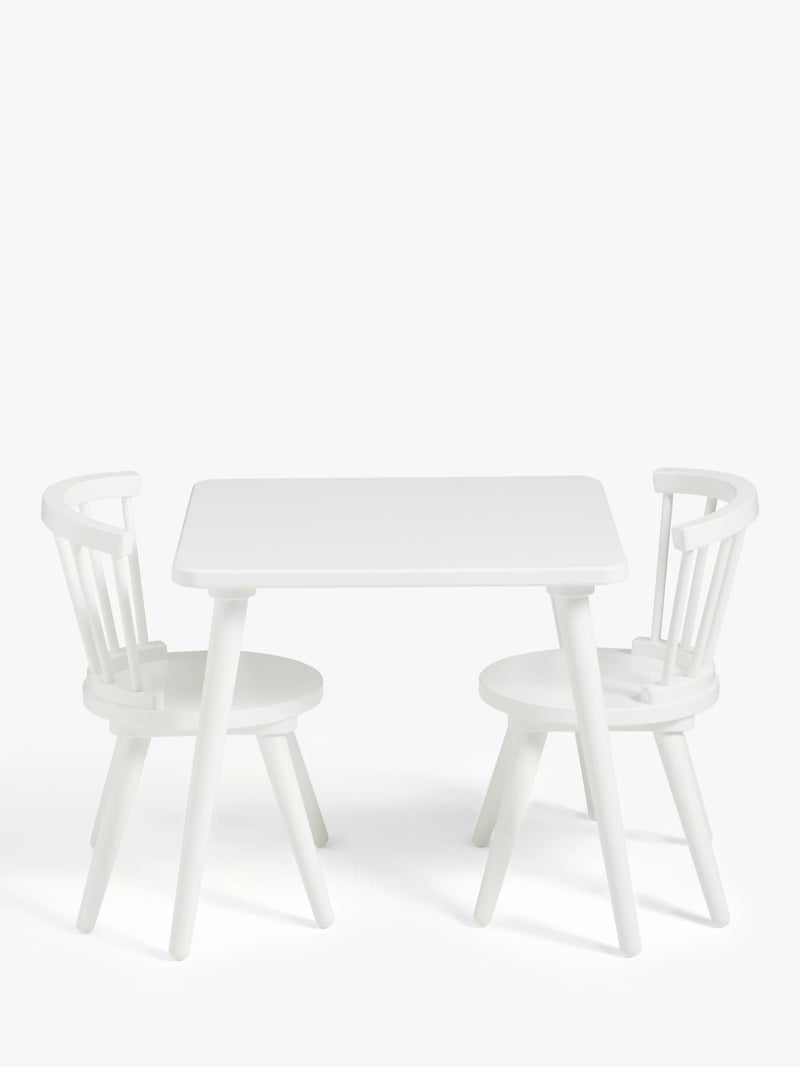 John Lewis white spindle kids table and chairs set - British product