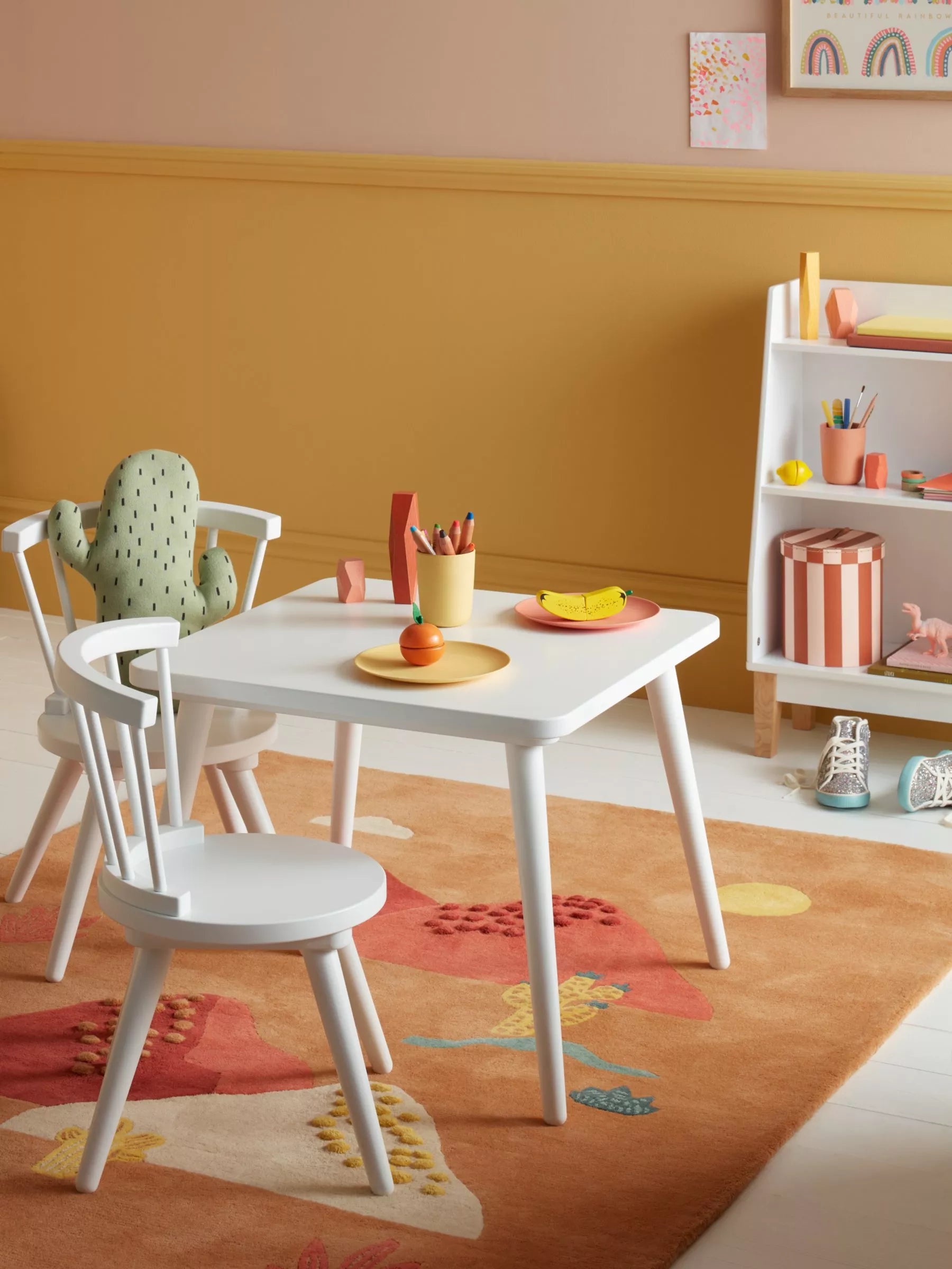 John Lewis white spindle kids table and chairs set - British product