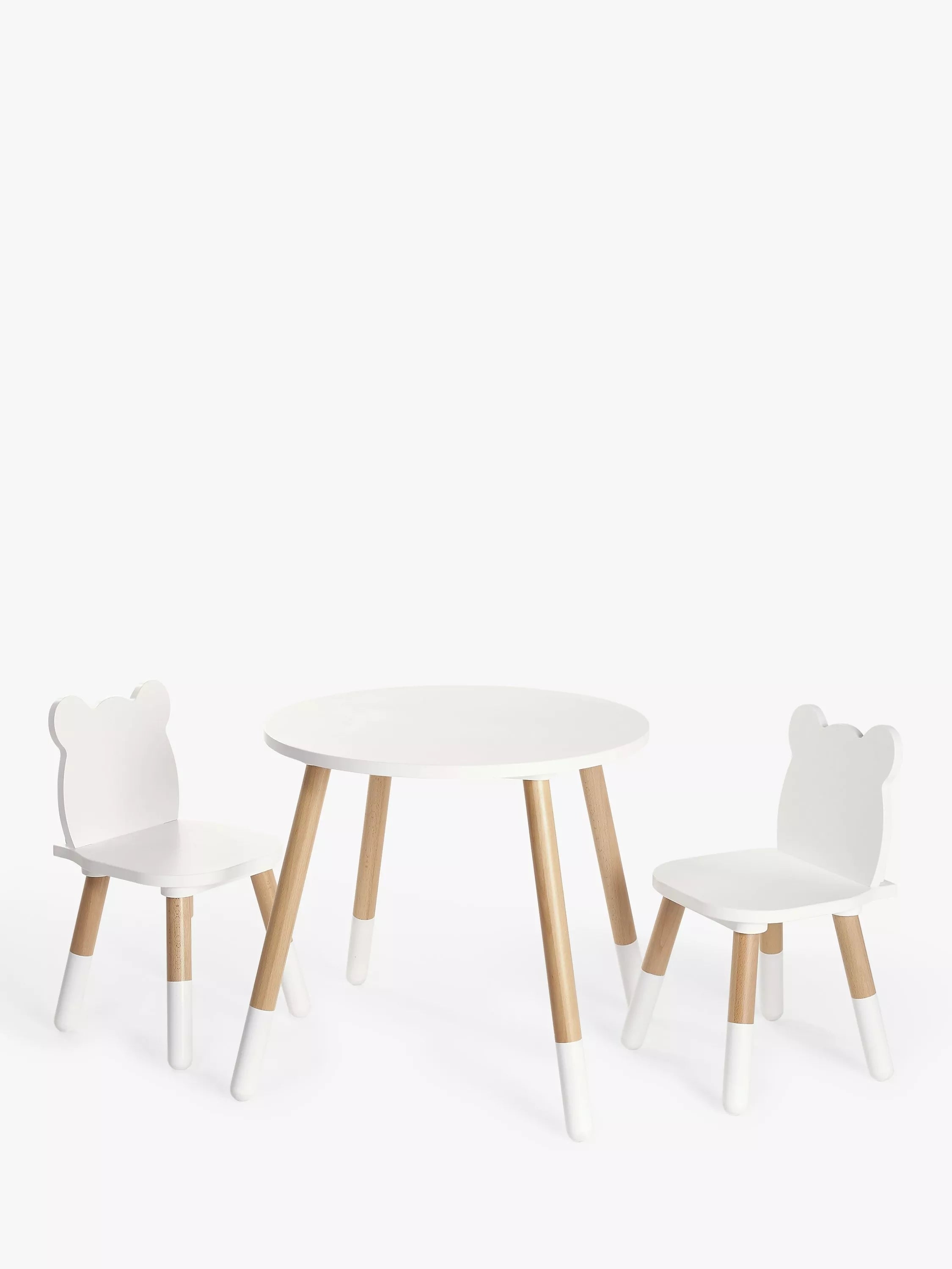 John Lewis bear table and chairs White/Natural, imported from the UK