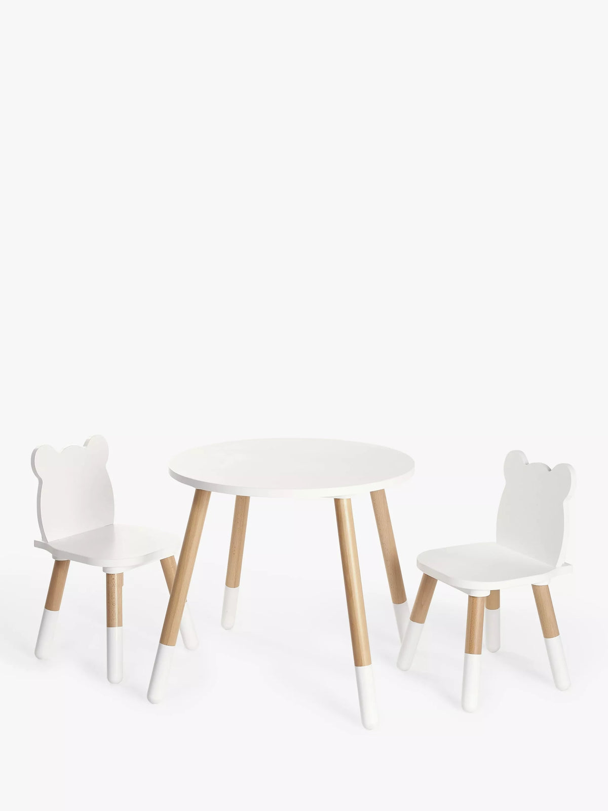 John Lewis bear table and chairs White/Natural, imported from the UK