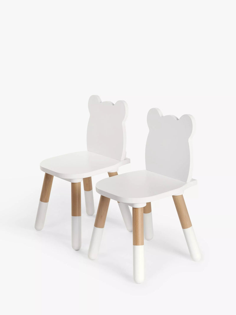 John Lewis bear table and chairs White/Natural, imported from the UK