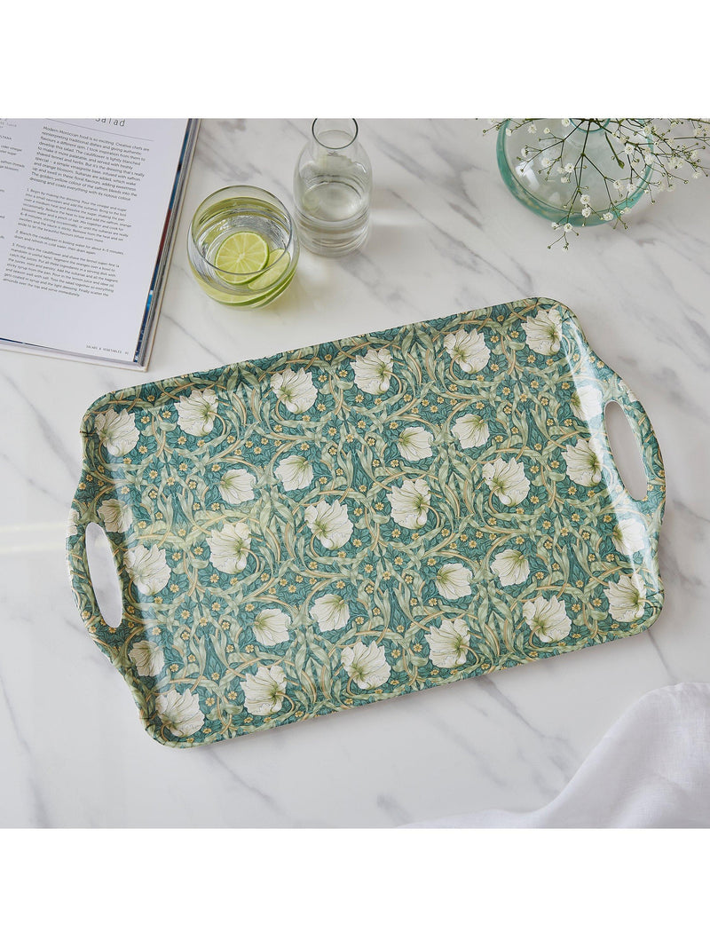Morris & Co. large handled tray in green, imported from the UK