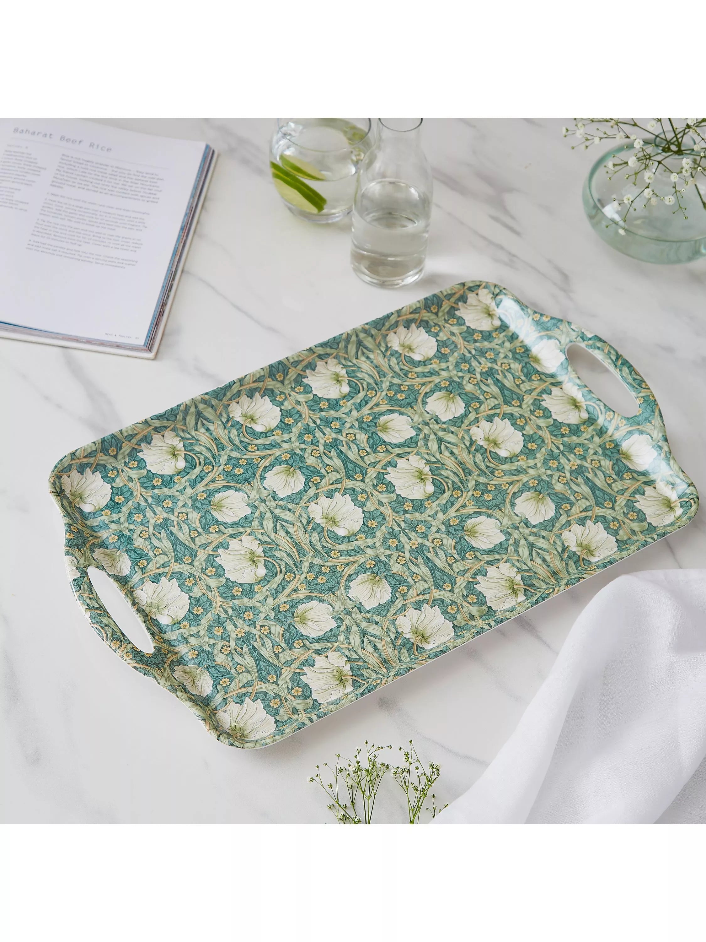 Morris & Co. green handled tray, imported from the UK