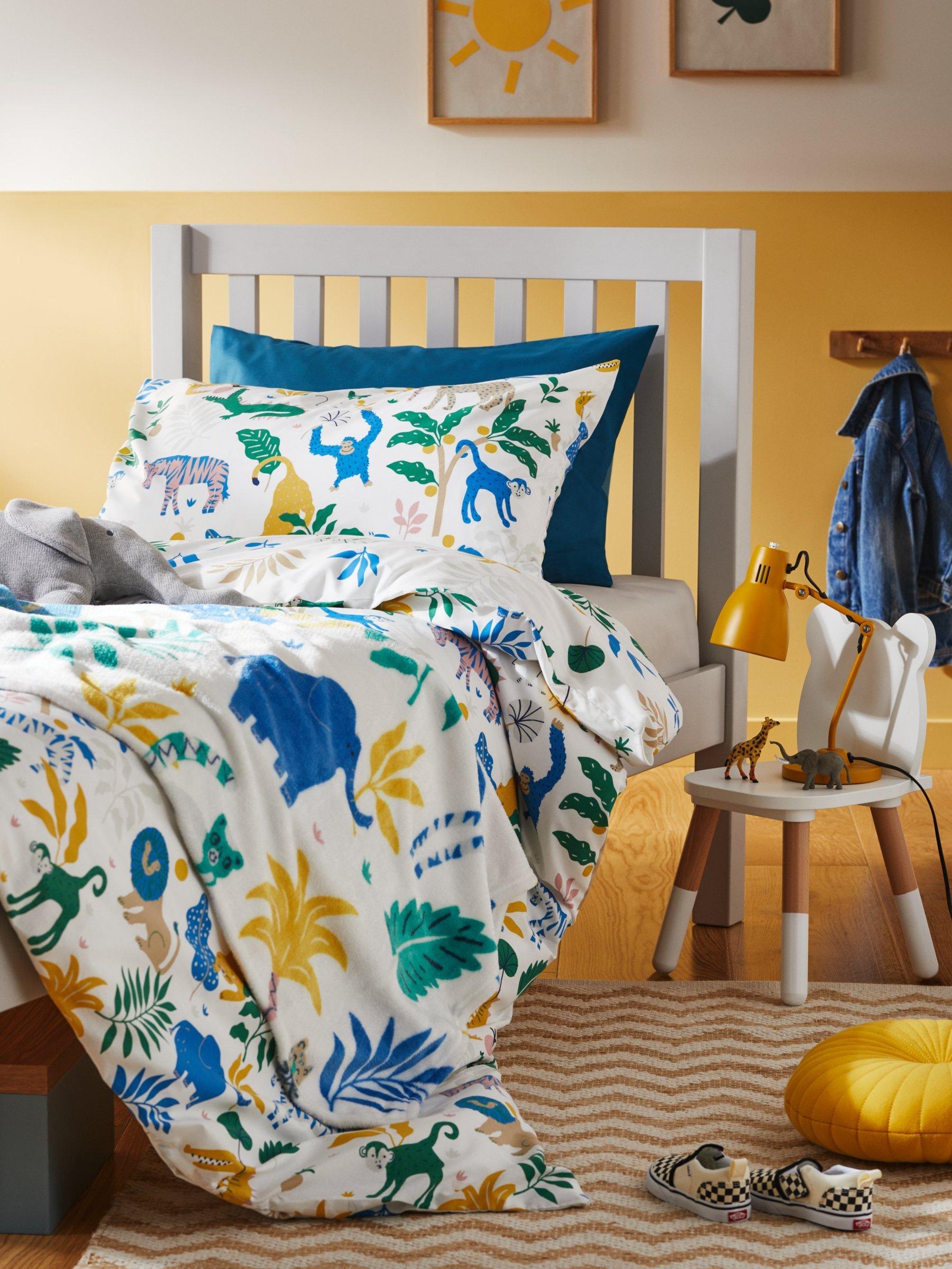 John Lewis Easy Care Jungle Boogie duvet cover set, imported from the UK