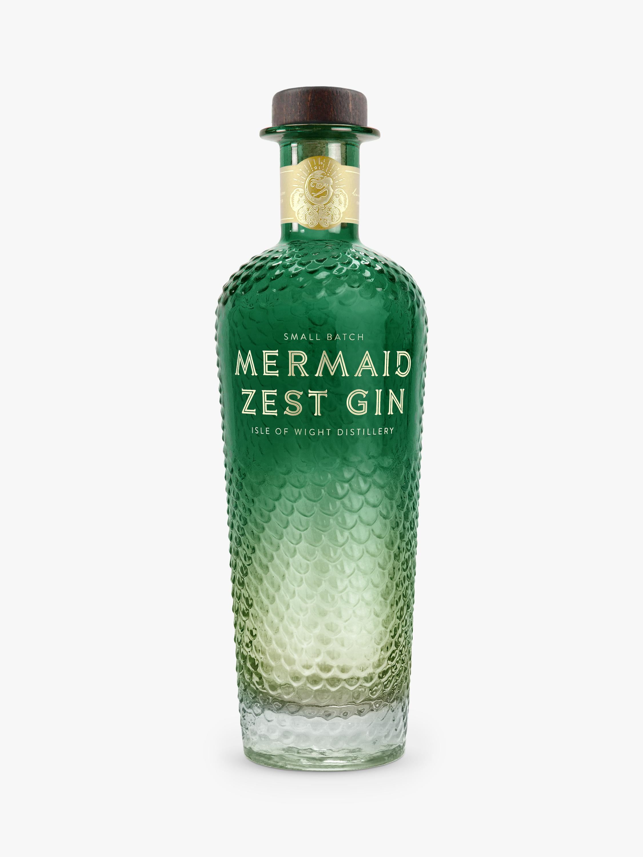 Mermaid Zest Gin with grapefruit and rosemary, 70cl bottle, imported from the UK