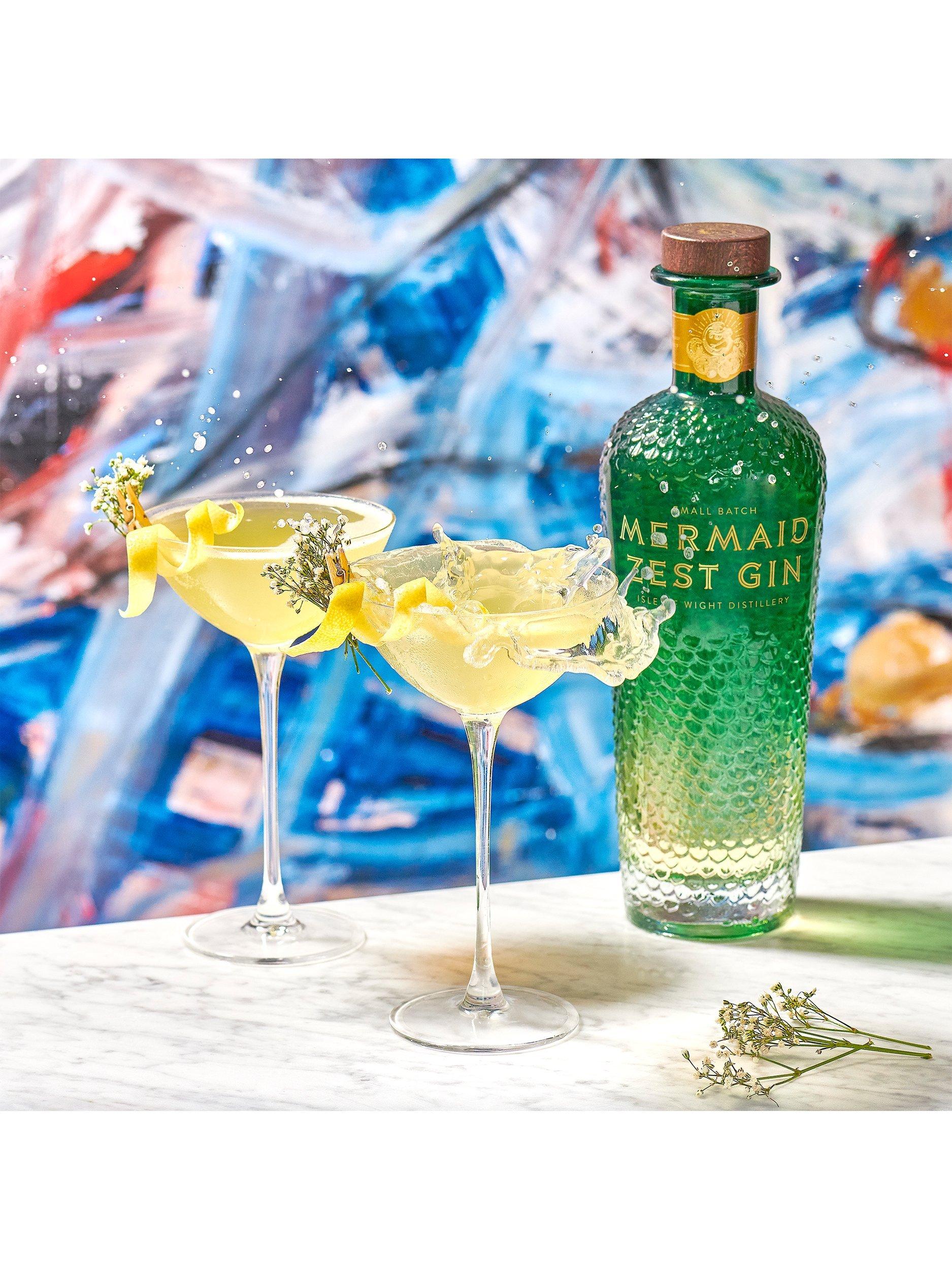 Mermaid Zest Gin with grapefruit and rosemary, 70cl bottle, imported from the UK